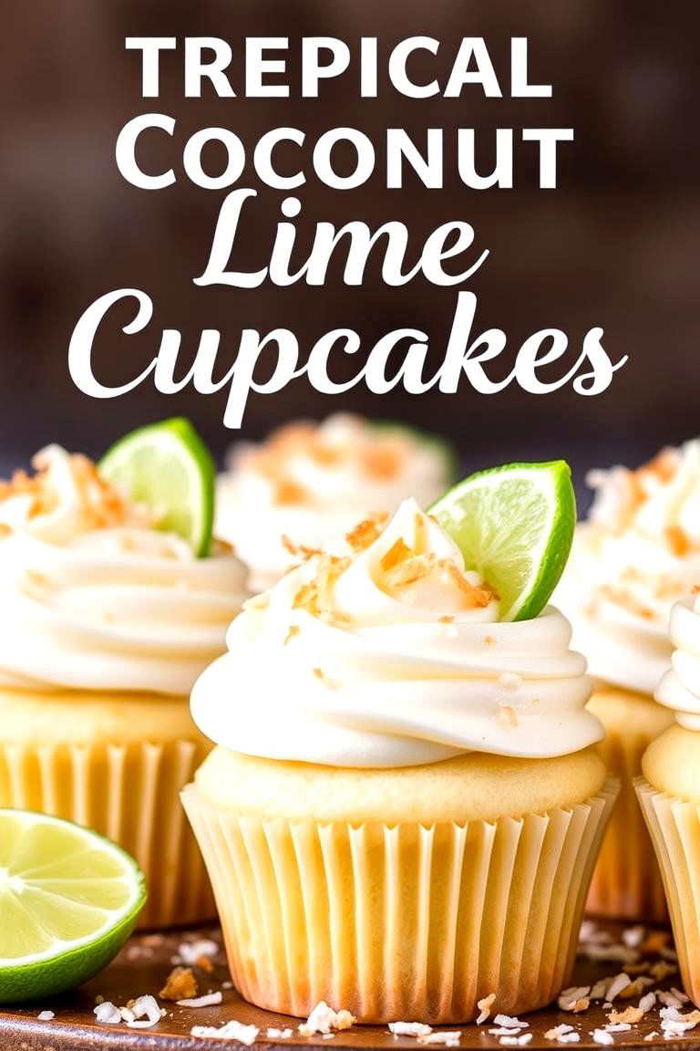 Tropical Coconut Lime Escape - 24 Wedding Cupcake Ideas