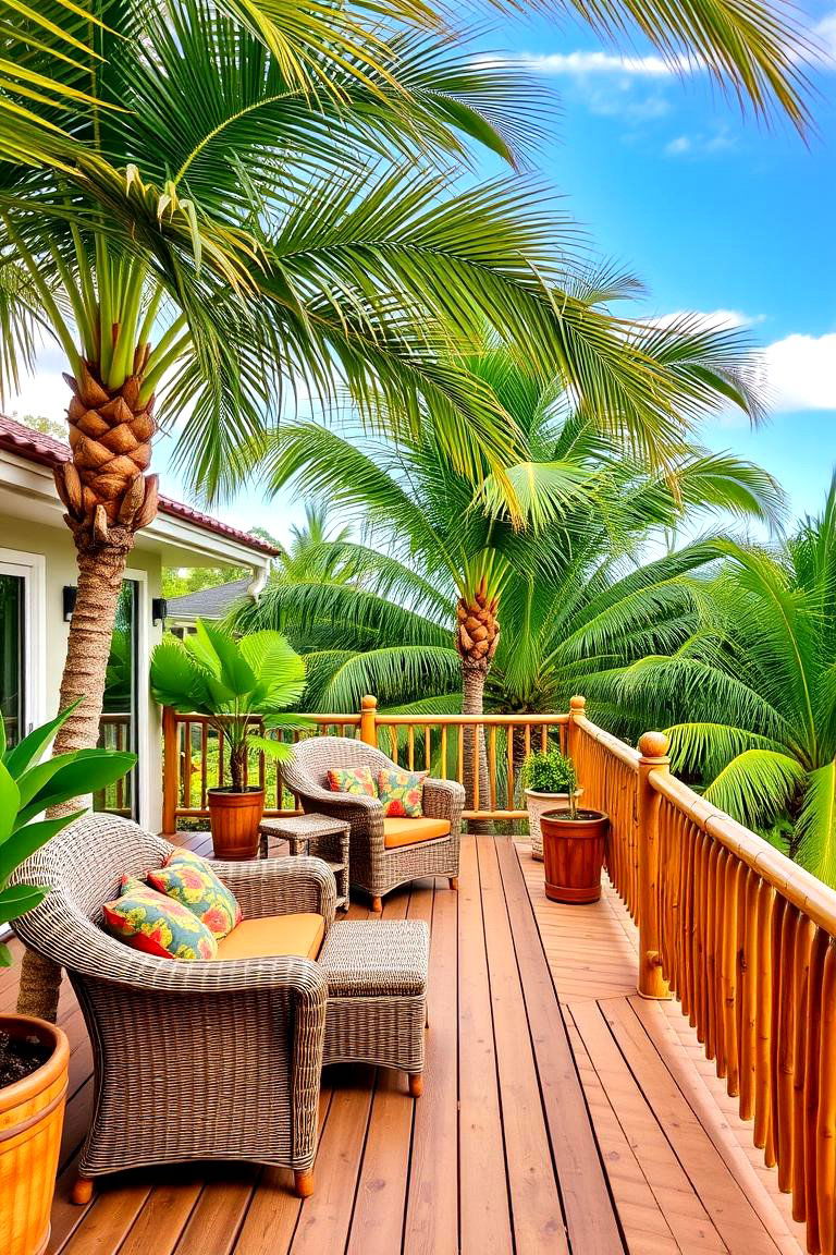 Tropical Deck - 24 Backyard Deck Ideas