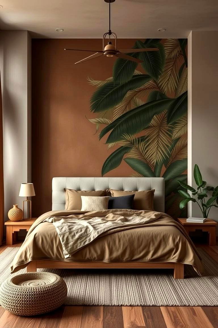 Tropical Earth Tones Theme - 24 Tropical Bedroom Ideas