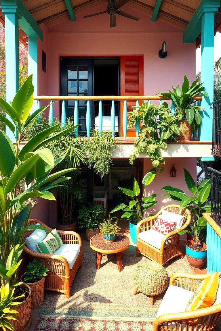 Tropical Escape Balcony - 24 Second Story Balcony Ideas