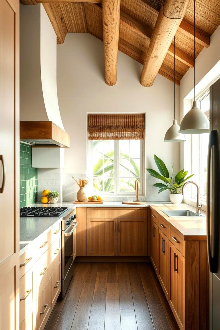 Tropical Green Escape - 24 Kitchen With Green Backsplash Ideas