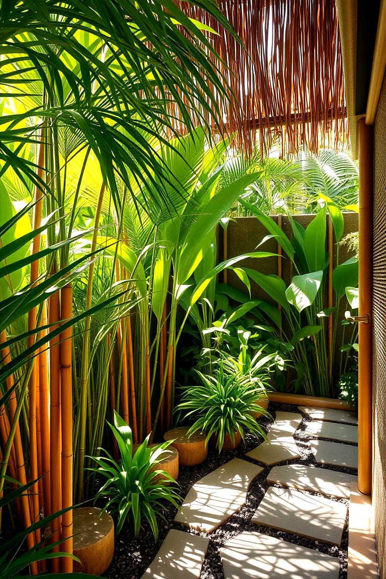 Tropical Inspired Outdoor Shower - 24 Outdoor Shower Ideas