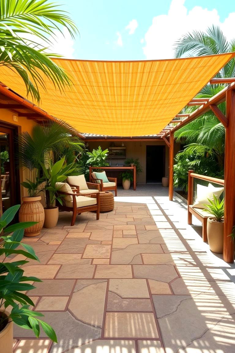 Tropical Oasis Covered Deck - 24 Covered Deck Ideas