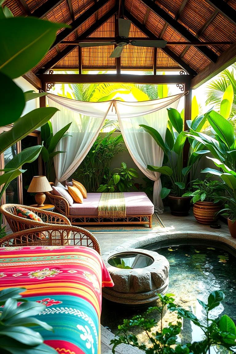 Tropical Oasis Escape - 24 Outdoor Bedroom Ideas