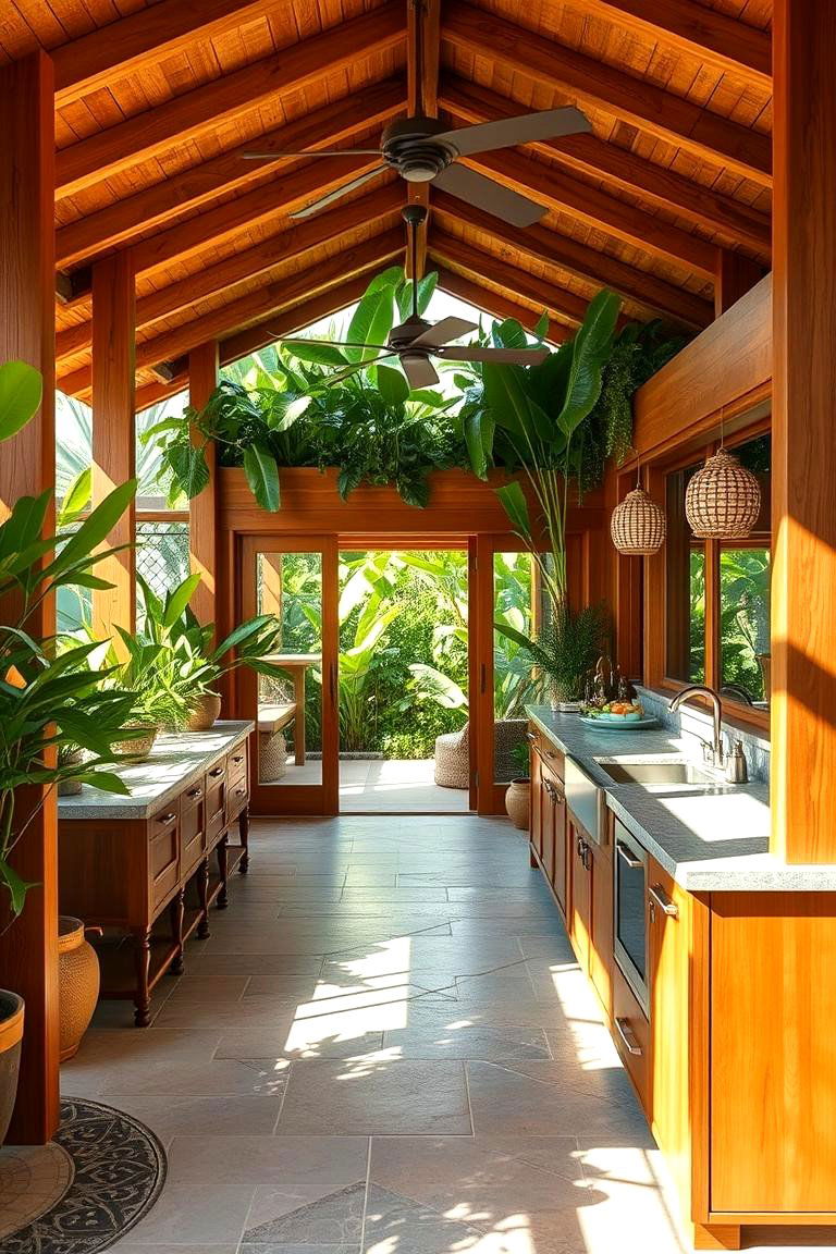 Tropical Oasis Kitchen - 24 Lanai Kitchen Ideas