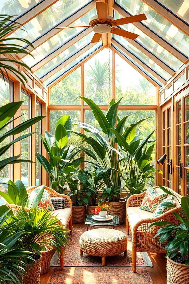 Tropical Oasis Sunroom - 24 Sunroom Ideas