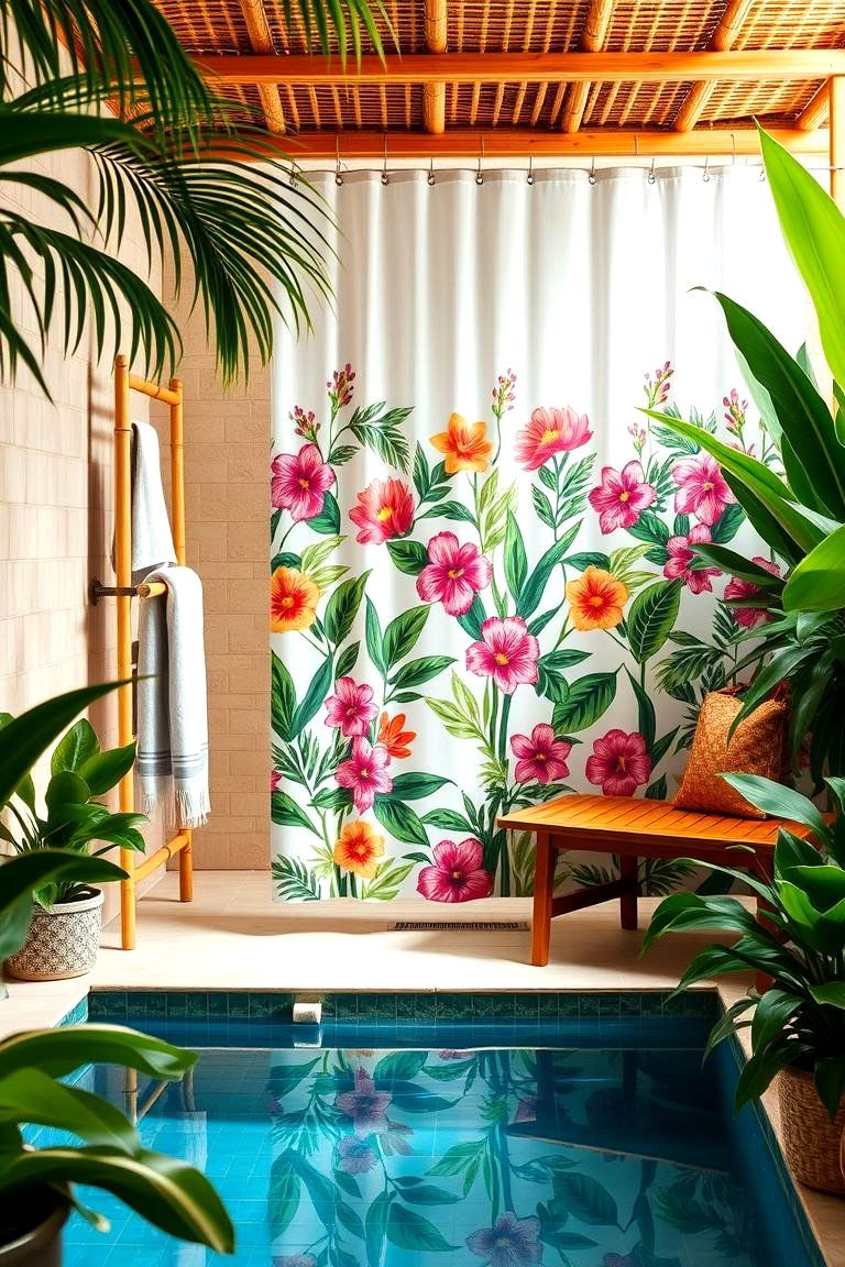 Tropical Oasis Theme - 24 Pool Bathroom Ideas