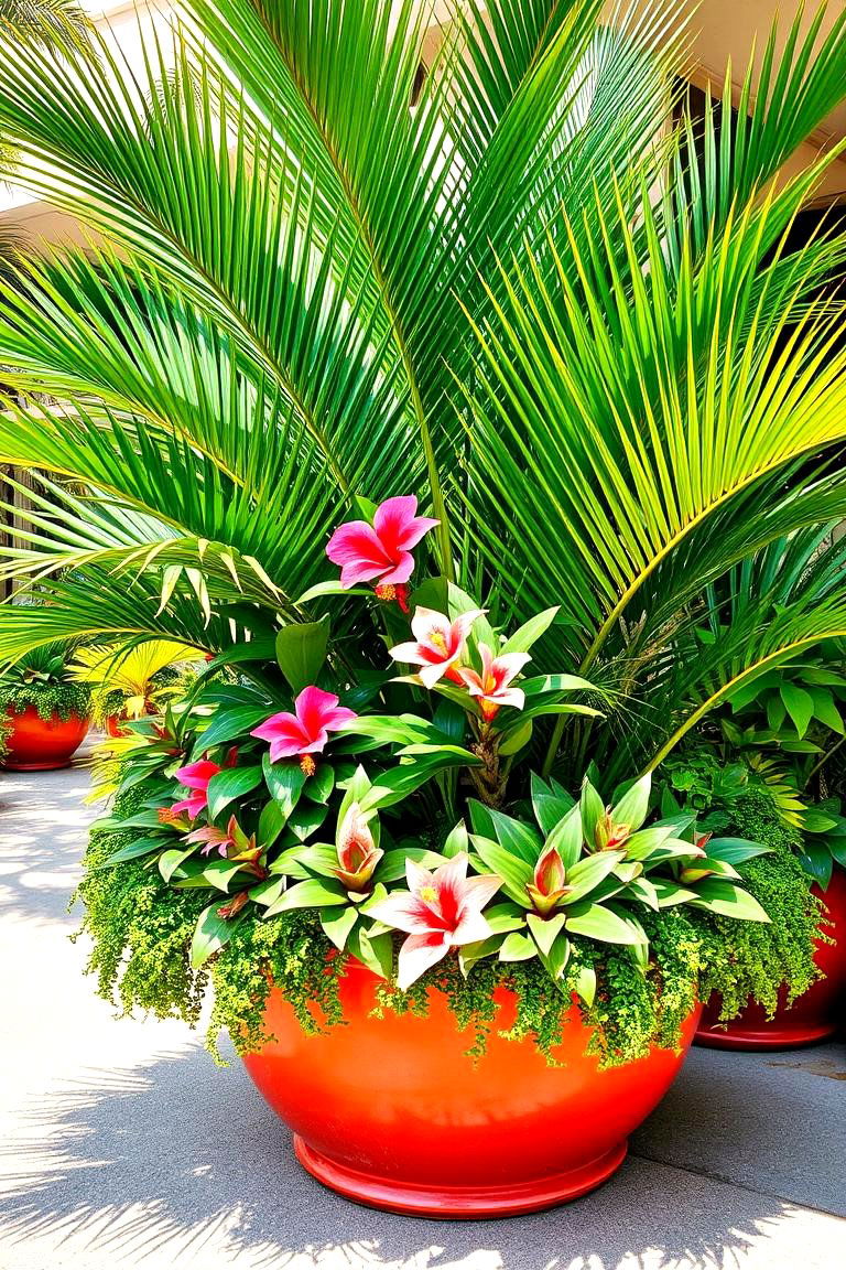 Tropical Oasis in a Pot - 24 Container Garden Ideas