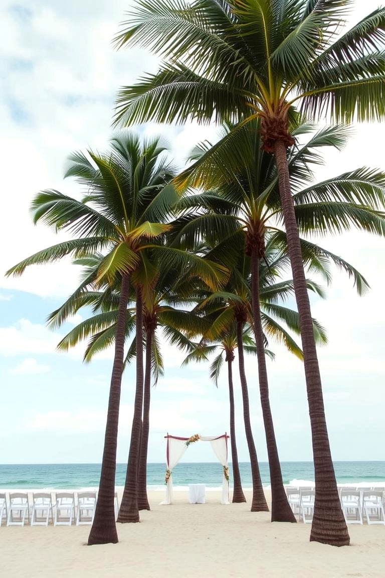 Tropical Palm Trees - 24 Tall Wedding Centerpiece Ideas