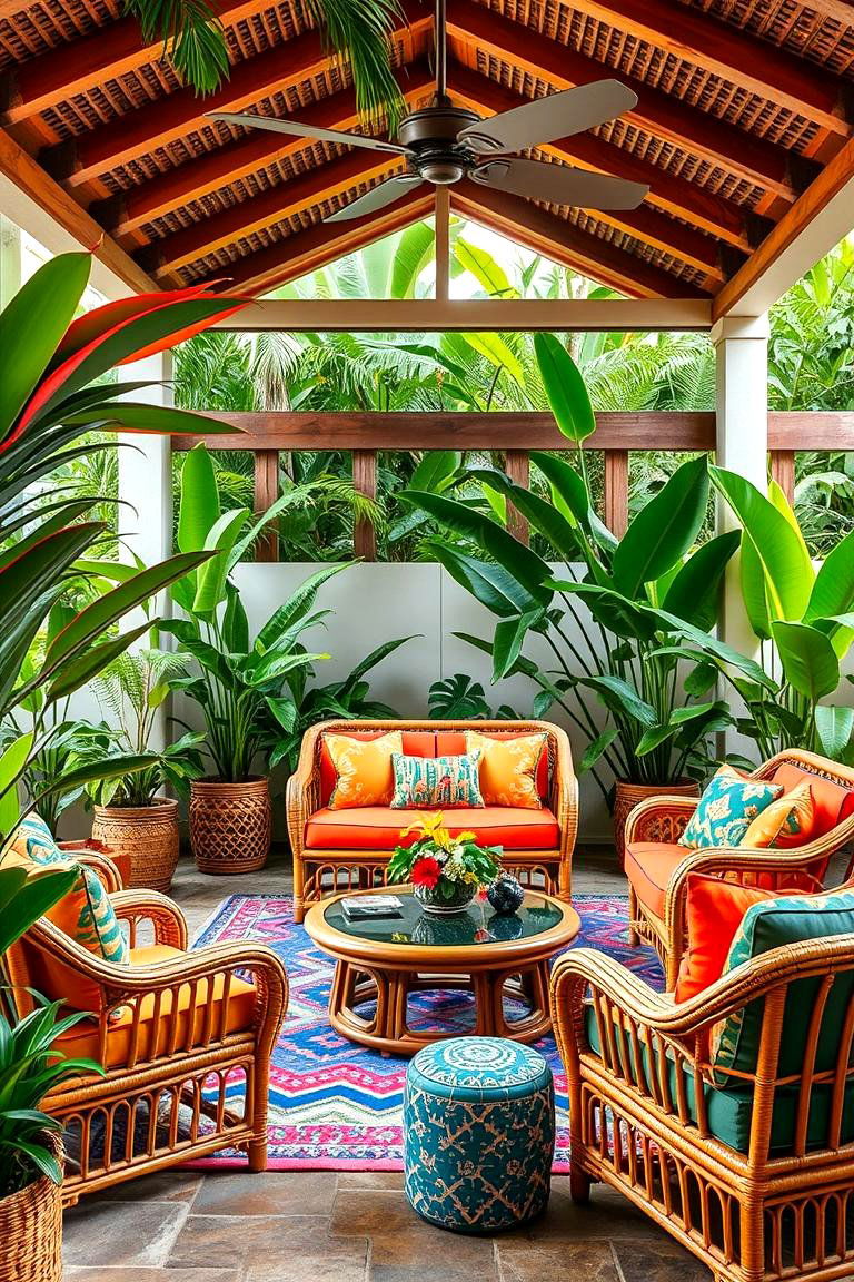 Tropical Paradise Outdoor Living - 24 Outdoor Living Room Ideas