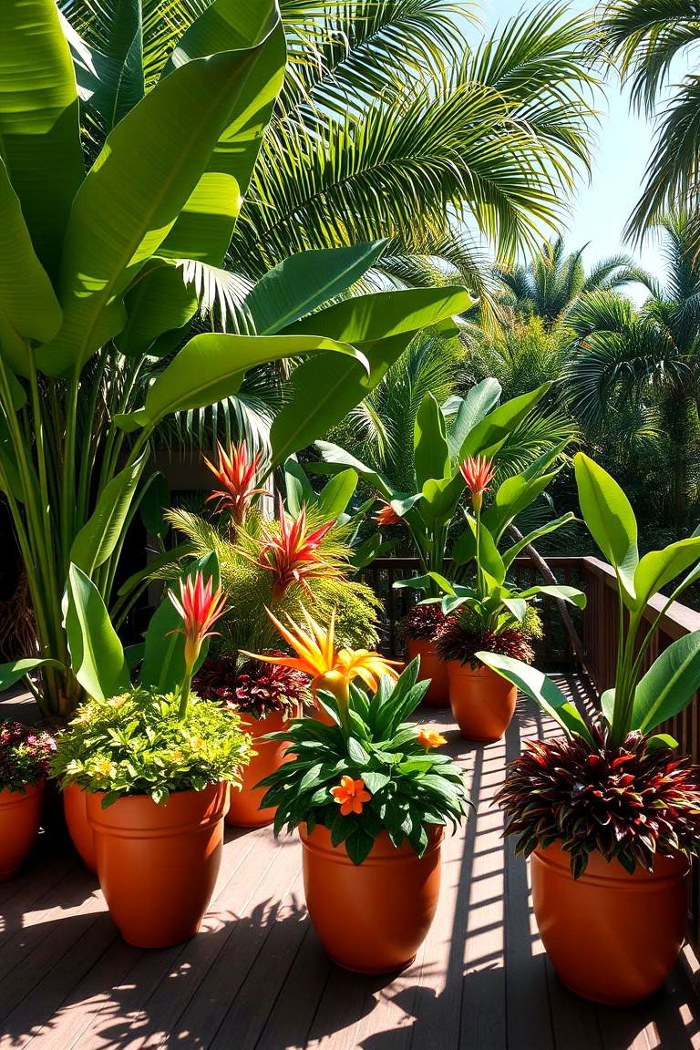 Tropical Plant Paradise - 24 Deck Decorating Ideas With Plant