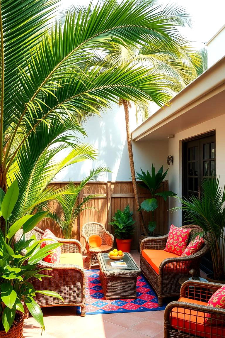 Tropical Retreat - 24 Corner Patio Ideas