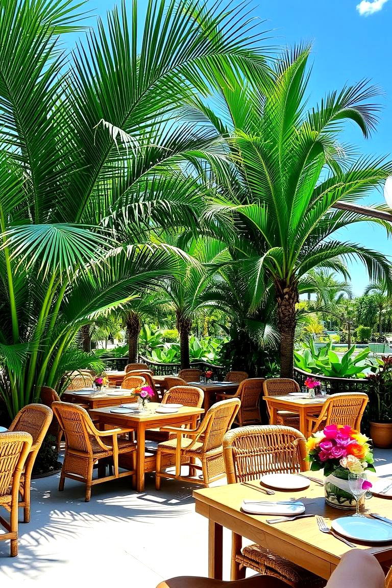 Tropical Themed Dining Area - 24 Outdoor Dining Area Ideas
