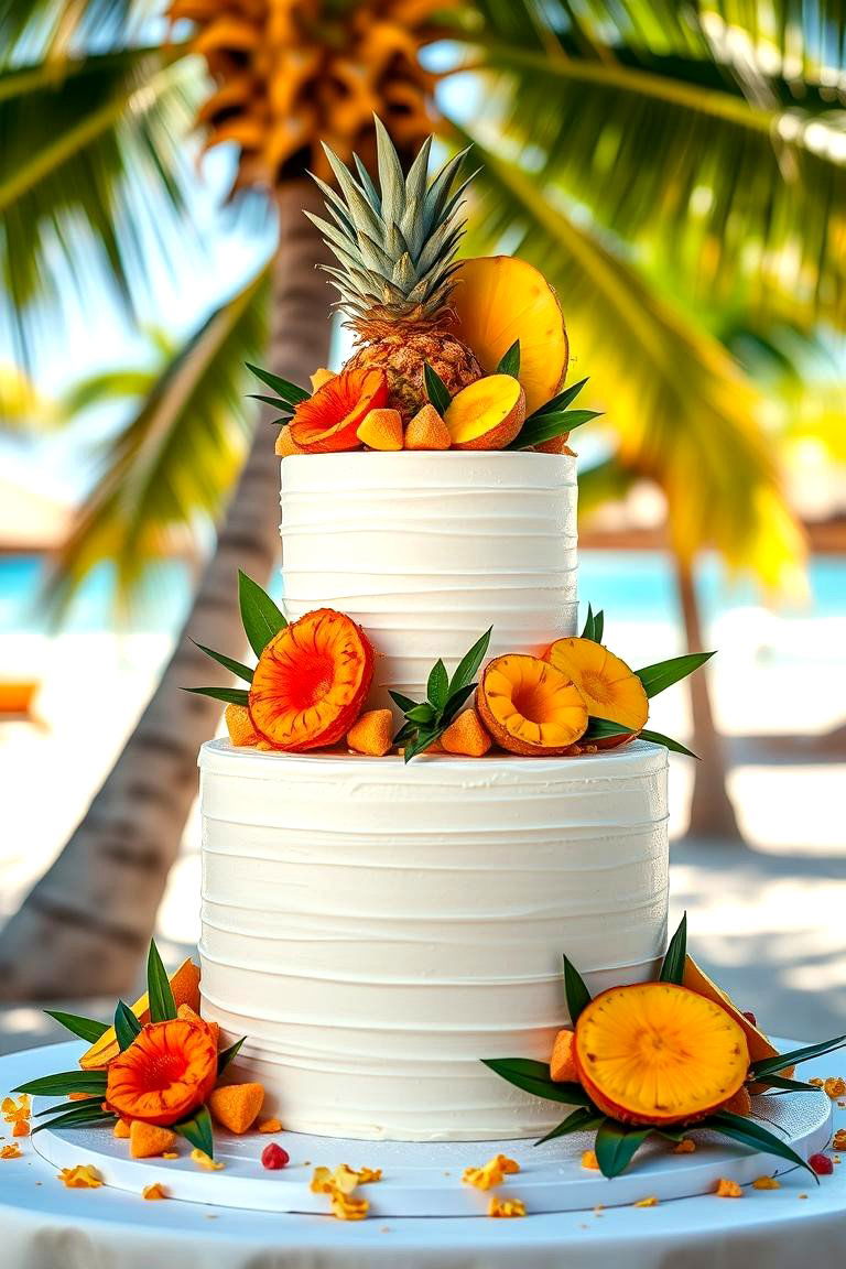Tropical Twist - 24 Small Wedding Cake Ideas