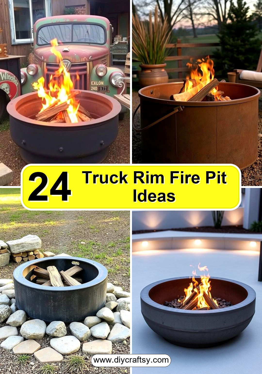 Truck Rim Fire Pit Ideas