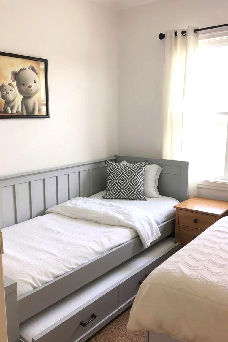 Trundle Beds for Occasional Sharing - 24 Shared Bedroom Ideas for Small Rooms