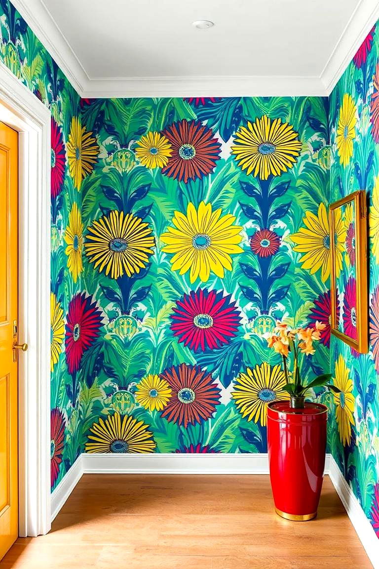 Try a Bold Wallpaper Design - 24 Entryway Wall Ideas