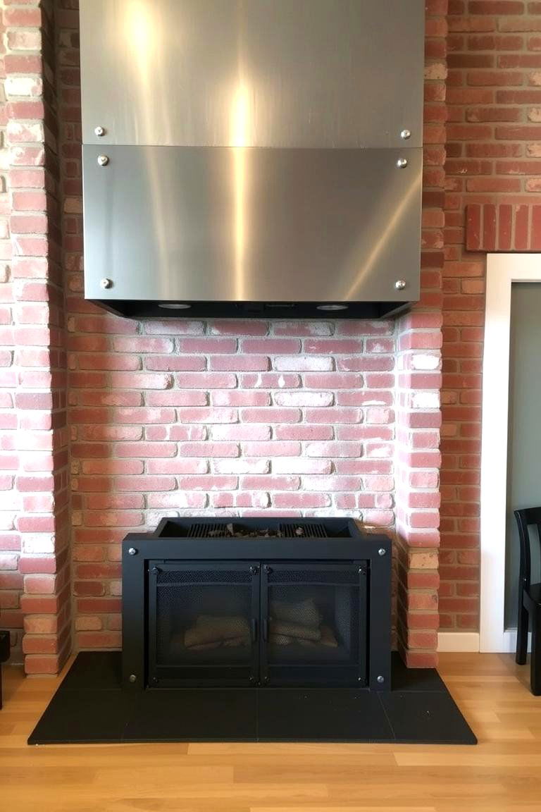 Try an Industrial style Fireplace Surround - 24 Fireplace Decor Ideas