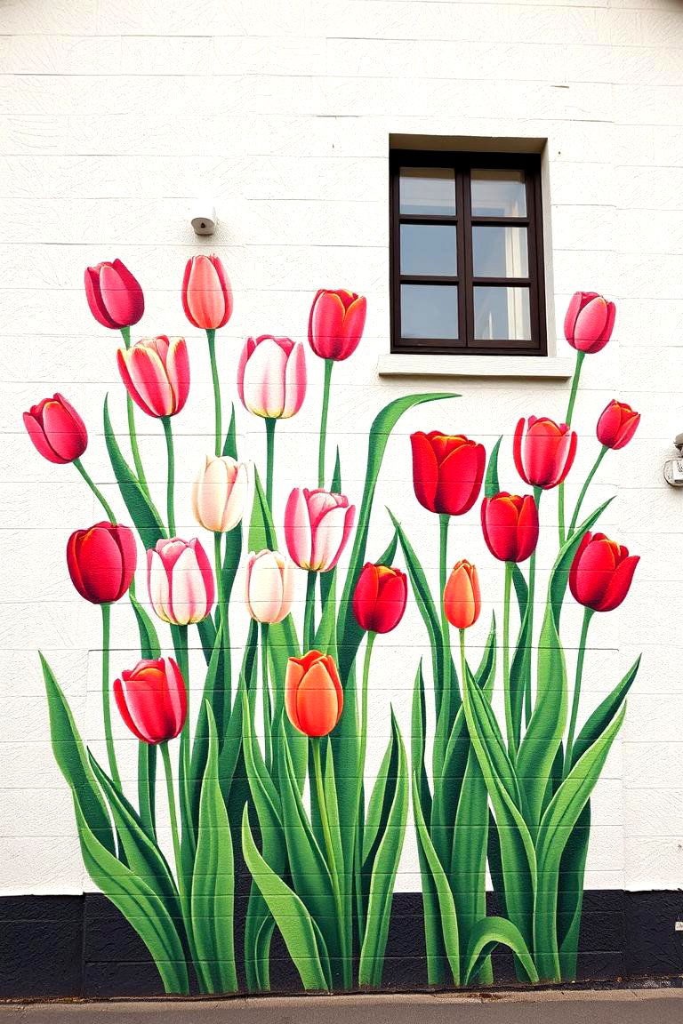 Tulip Trail Mural - 24 Flower Murals on Buildings