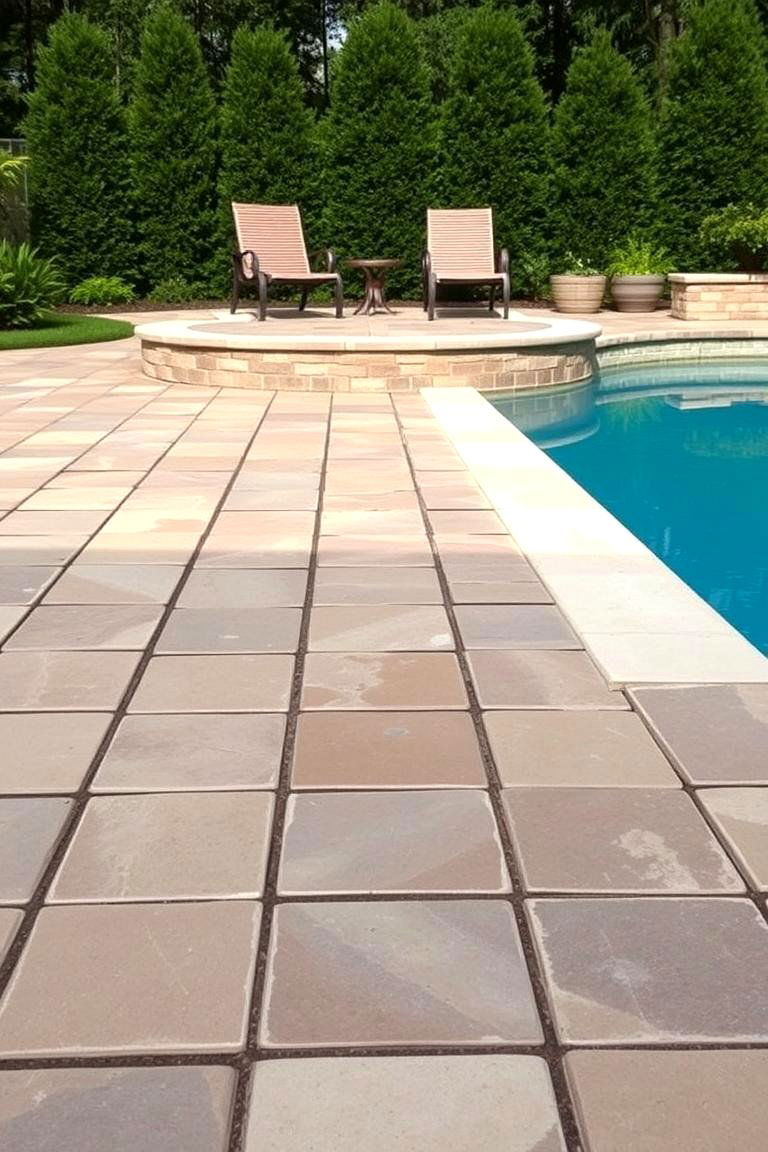 Tumbled Pavers for a Weathered Look - 24 Pavers Around Pool Ideas