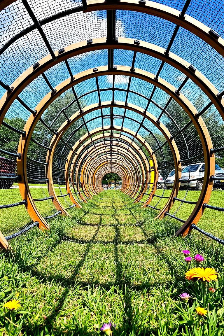 Tunnel Playground - 24 Backyard Playground Ideas