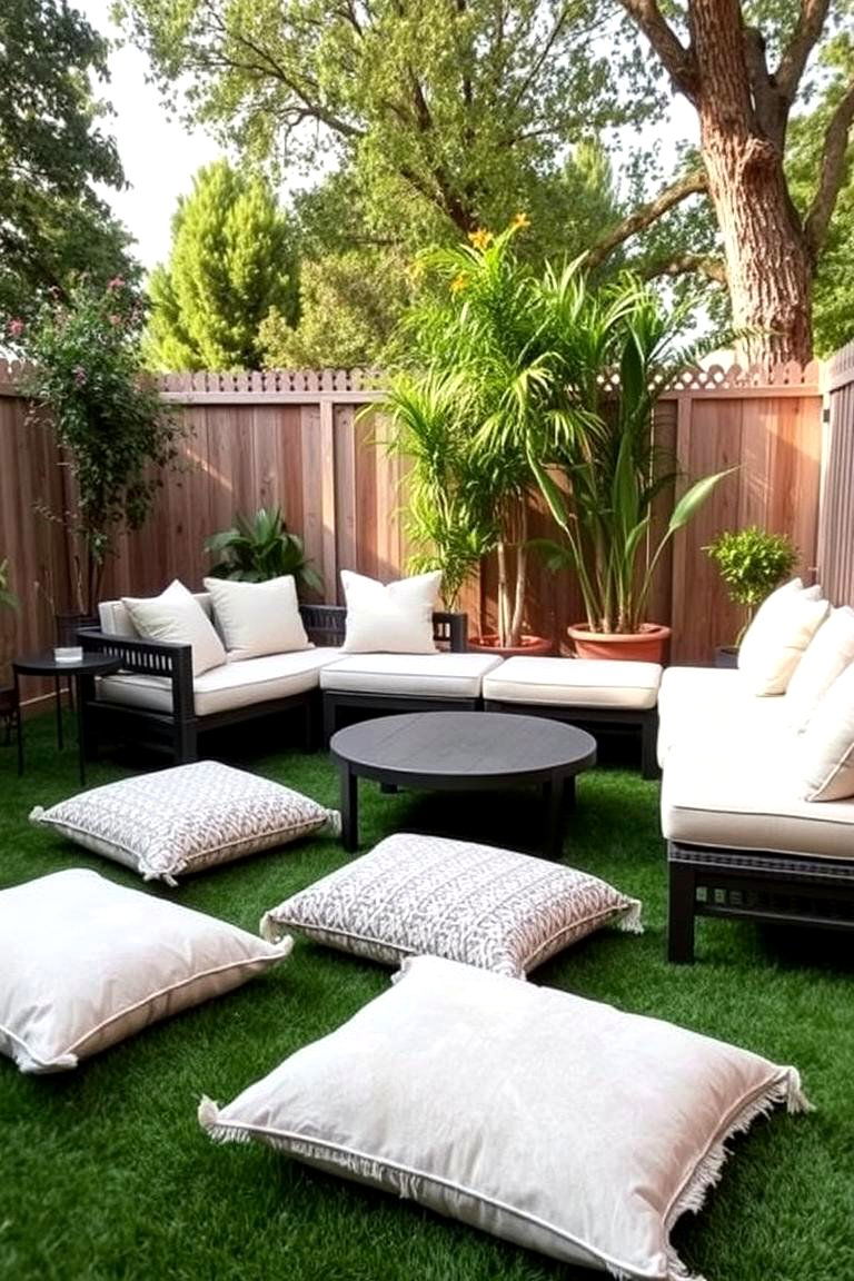 Turf as a Comfy Backyard Seating Area - 24 Backyard Turf Ideas