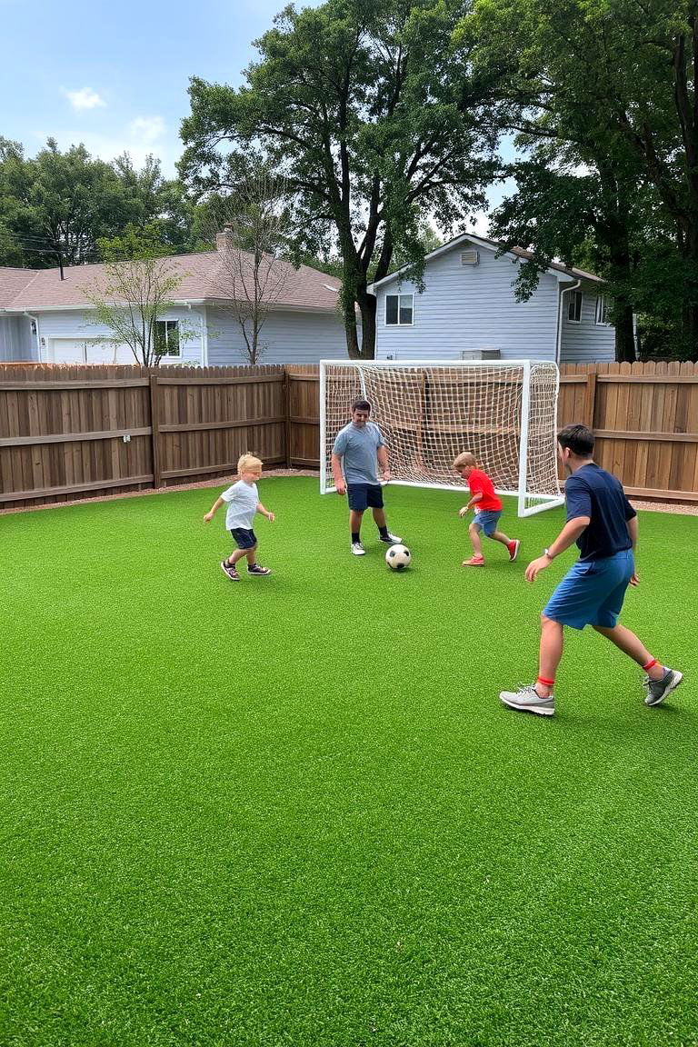 Turf as a Play Surface for Backyard Sports - 24 Backyard Turf Ideas