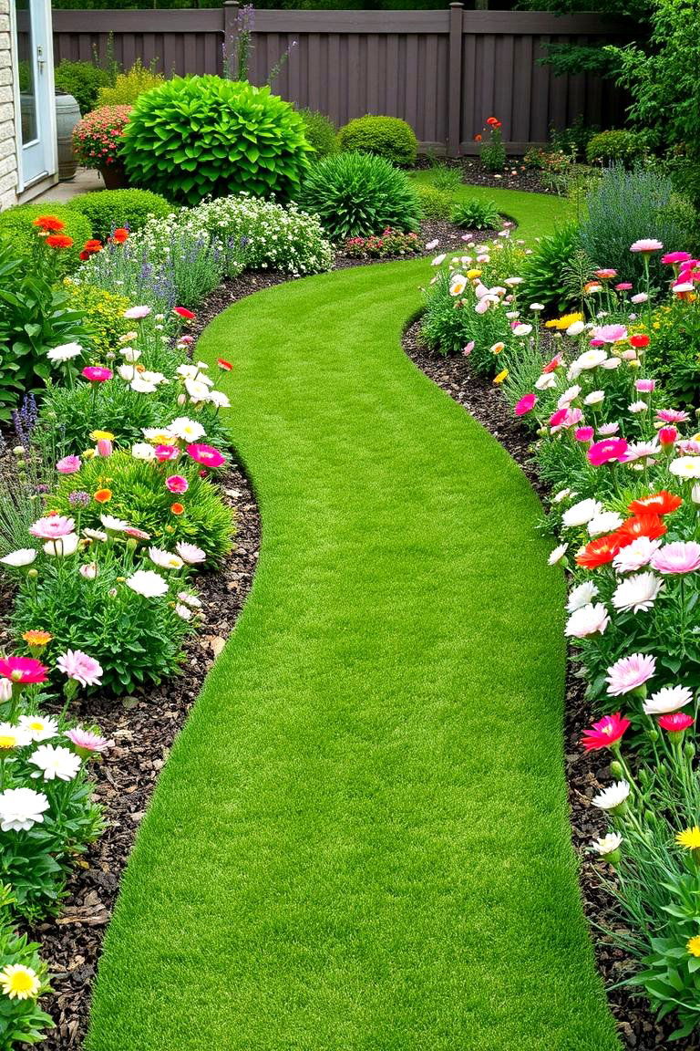 Turf for Garden Paths and Walkways - 24 Backyard Turf Ideas