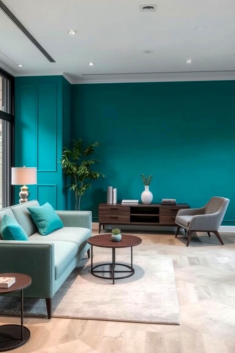 Turquoise and Grey Sophistication - 24 Turquoise Bedroom Ideas