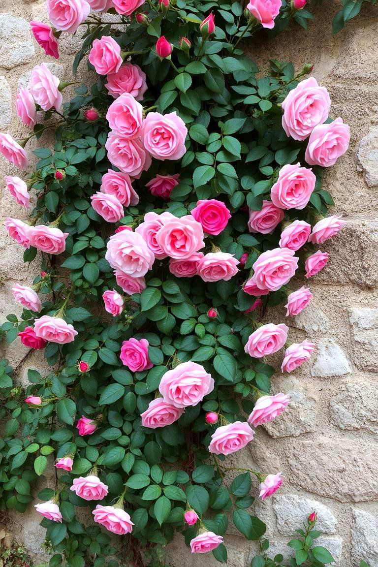 Tuscan Garden Walls with Climbing Roses - 24 Italian Garden Design Ideas