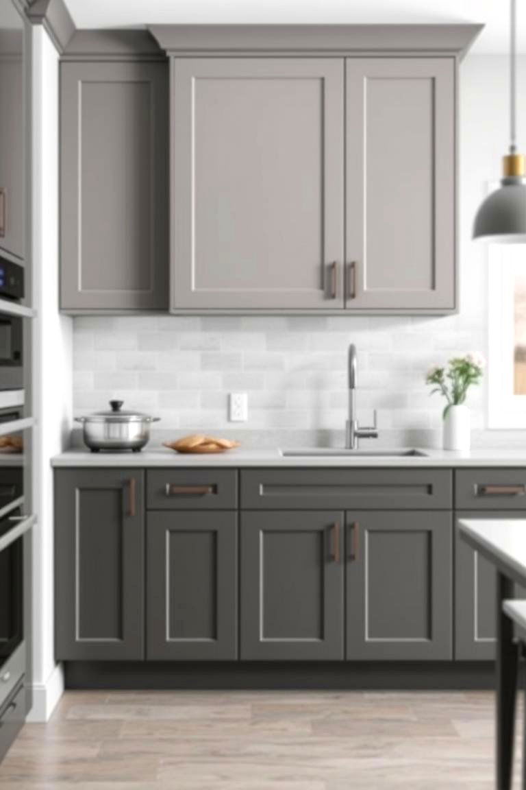 Two Shades of Gray - 24 Two Tone Kitchen Cabinet Ideas