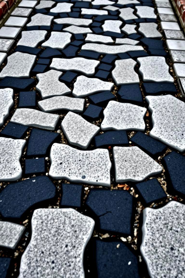 Two Tone Asphalt Walkway - 24 Asphalt Walkway Ideas