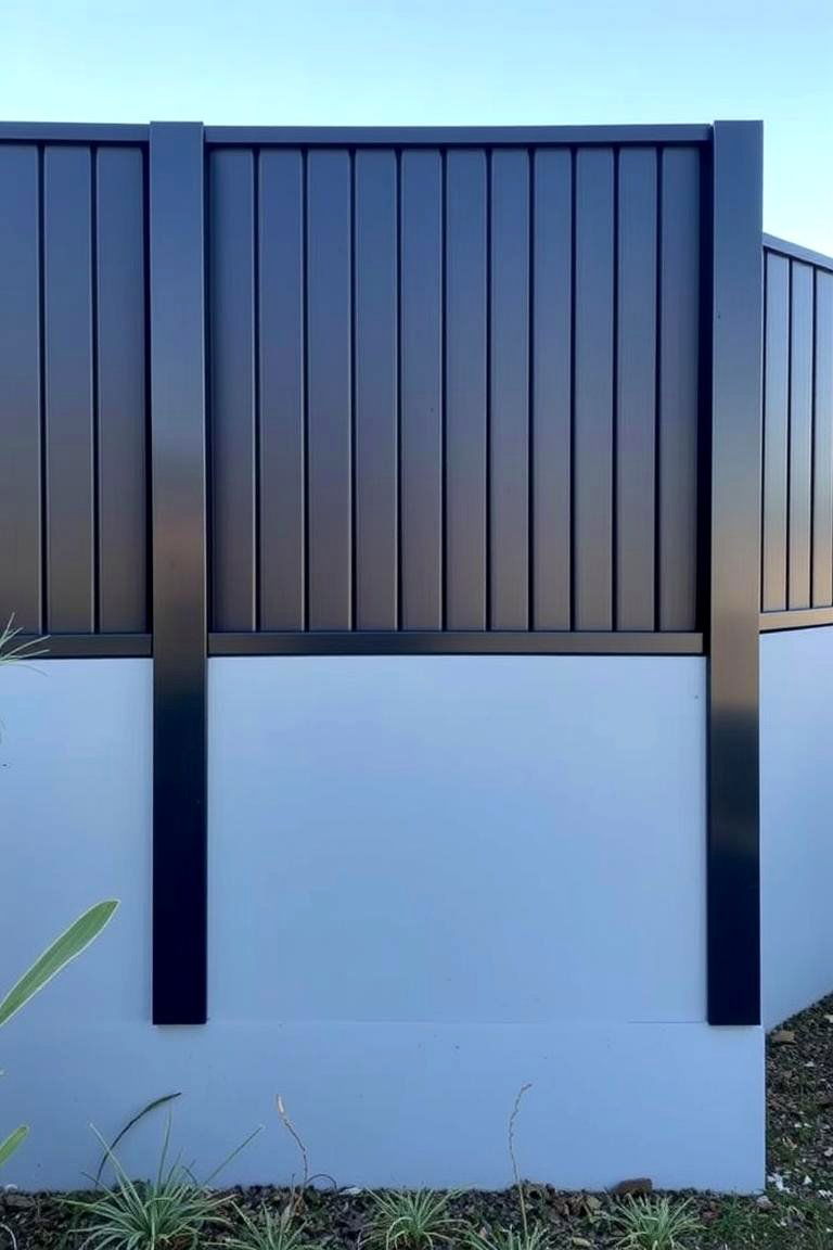 Two Tone Contrasts - 24 Fence Painting Ideas
