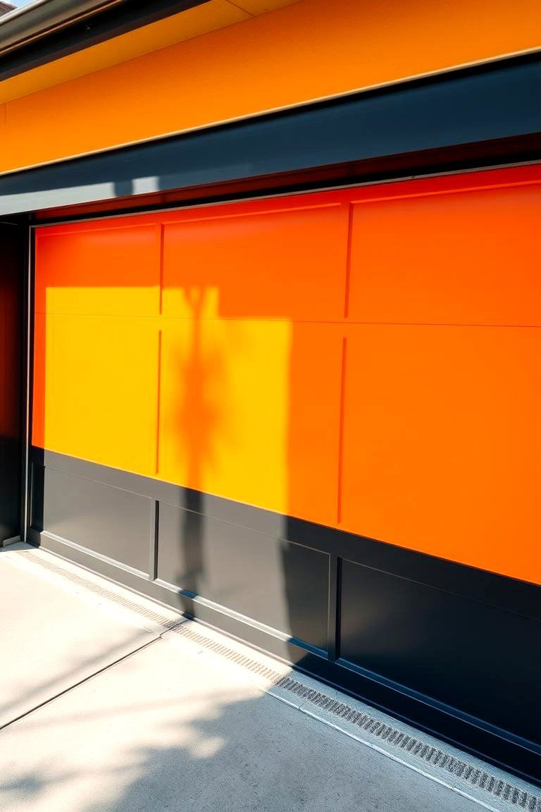 Two Tone Dynamic Contrast - 24 Garage Door Paint Ideas