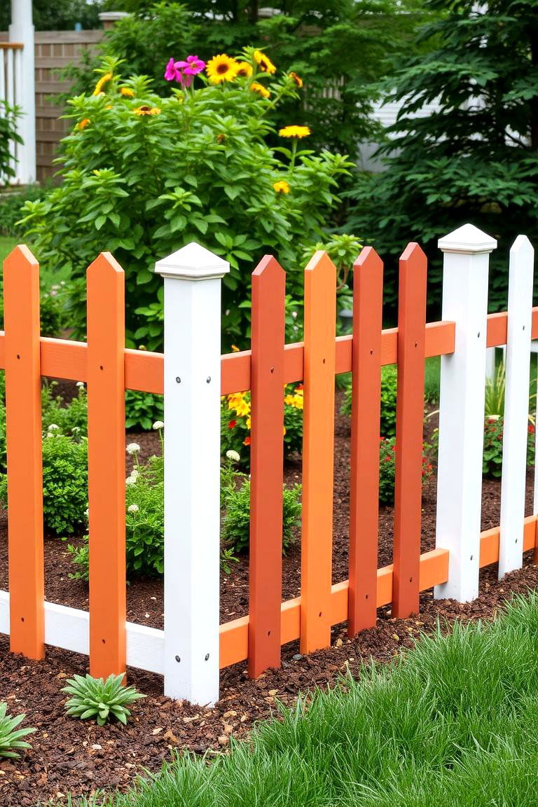 Two Tone Fence - 24 Garden Fence Colour Ideas