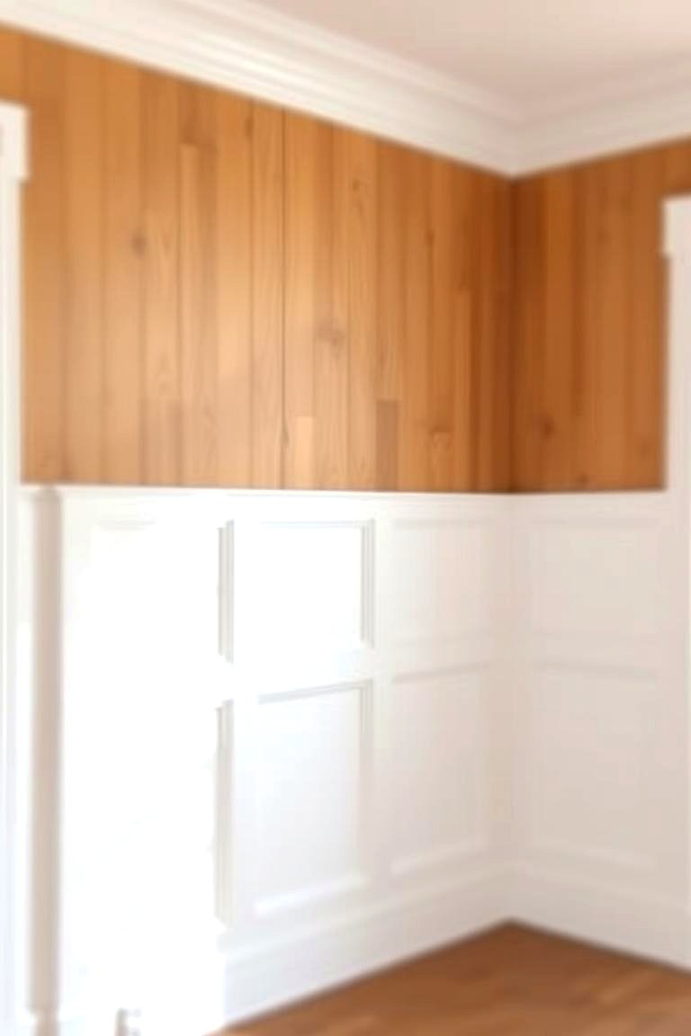 Two Tone Half Wall Paneling - 24 Half Wall Paneling Ideas