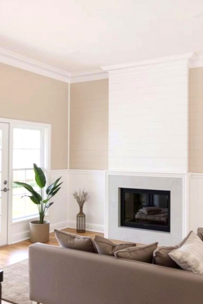 Two Tone Shiplap Design - 24 Shiplap Living Room Ideas