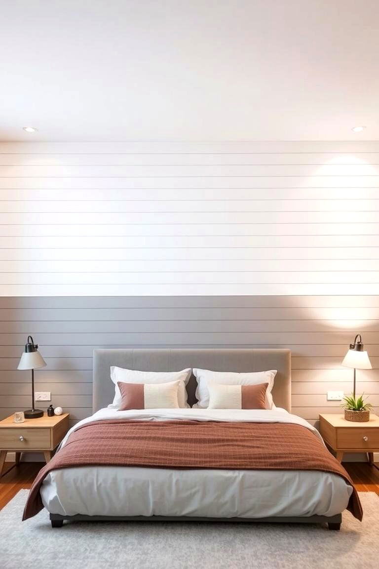Two Tone Shiplap Design - 24 Shiplap Bedroom Ideas