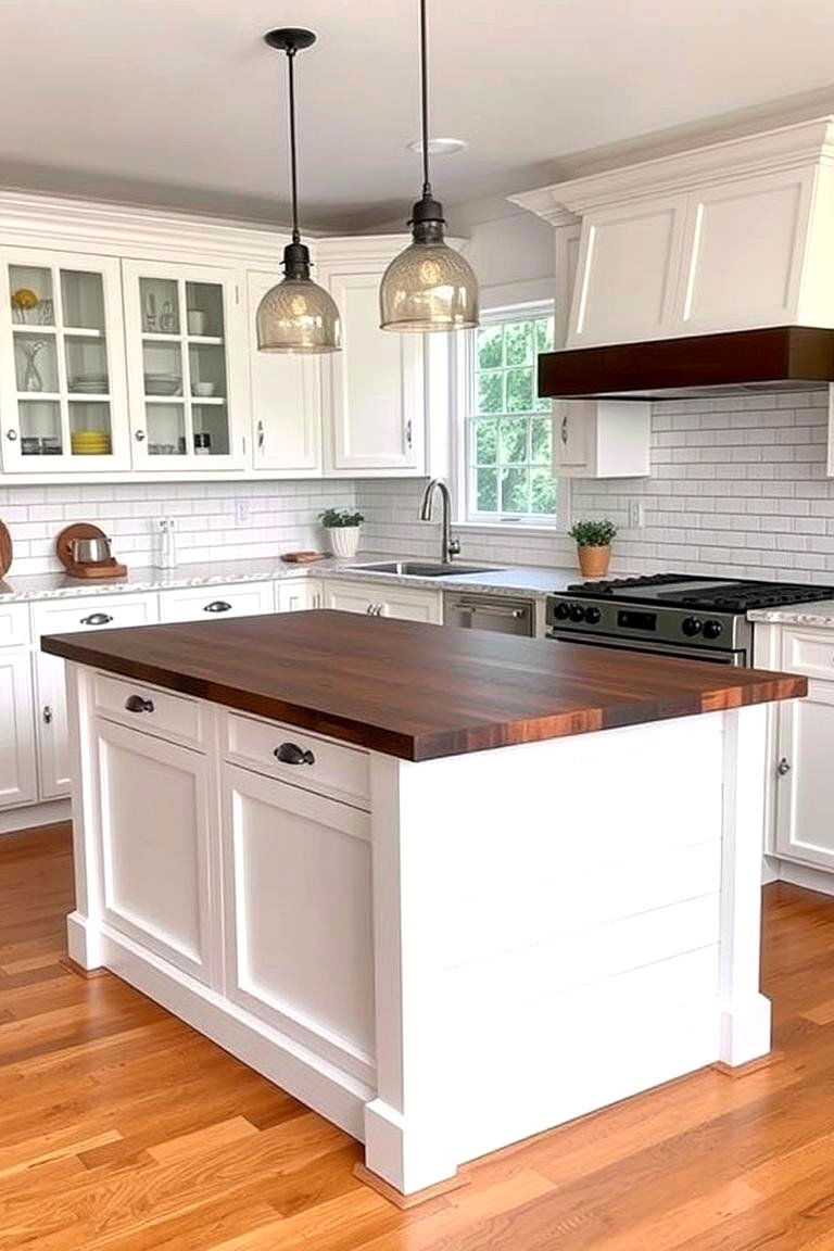 Two Tone Shiplap Island - 24 Shiplap Kitchen Island Ideas