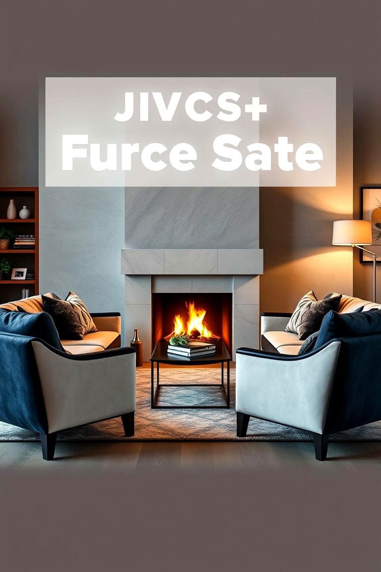 Two Tone Sofa and Chair Set - 24 Fireplace Seating Ideas