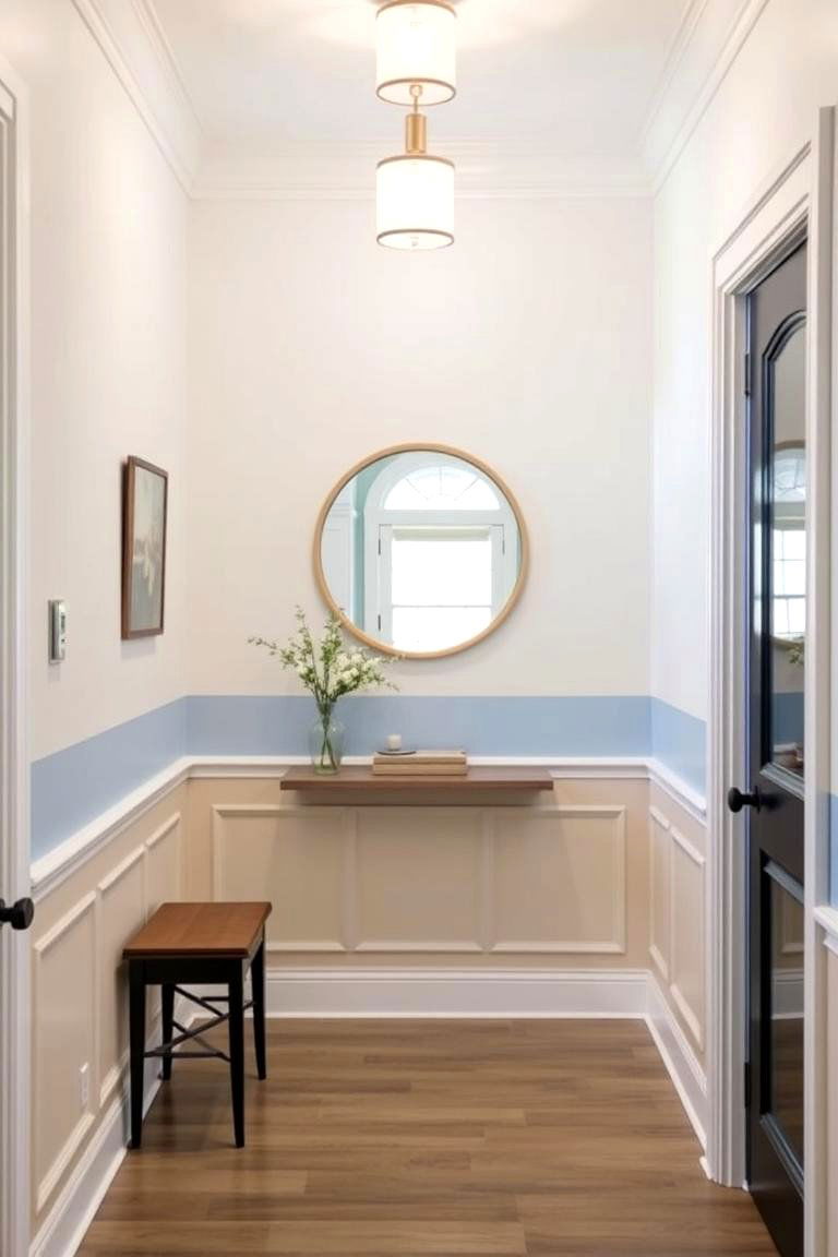 Two Tone Wainscoting - 24 Walk-in Shower Tile Ideas
