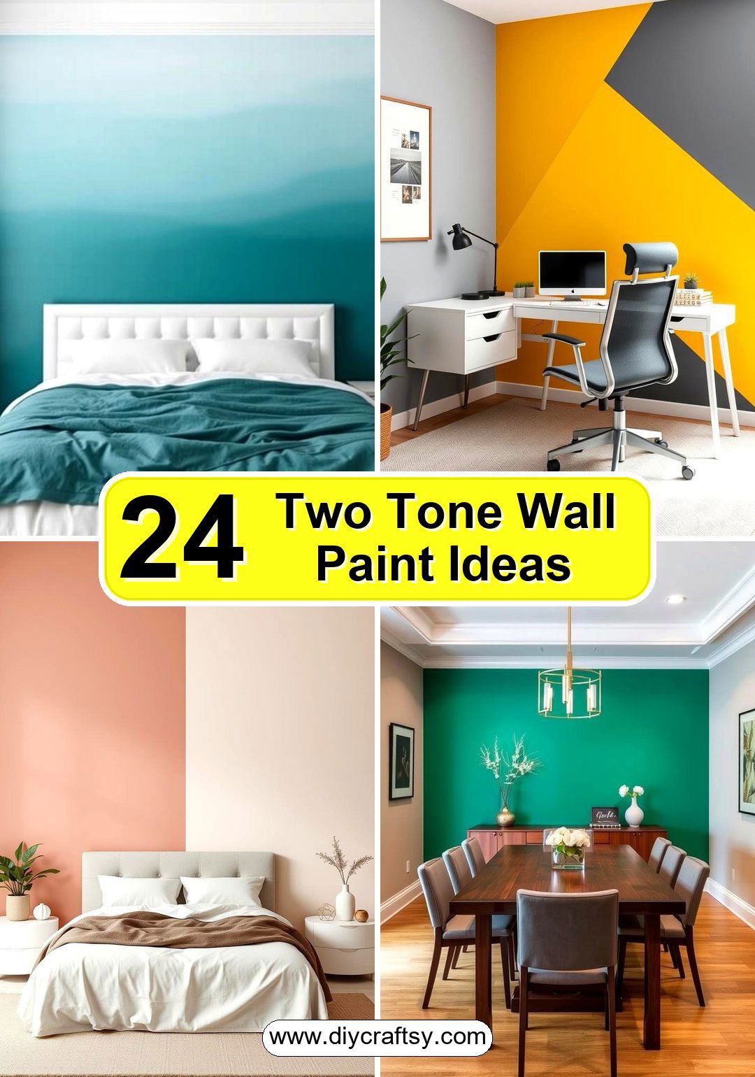 Two Tone Wall Paint Ideas