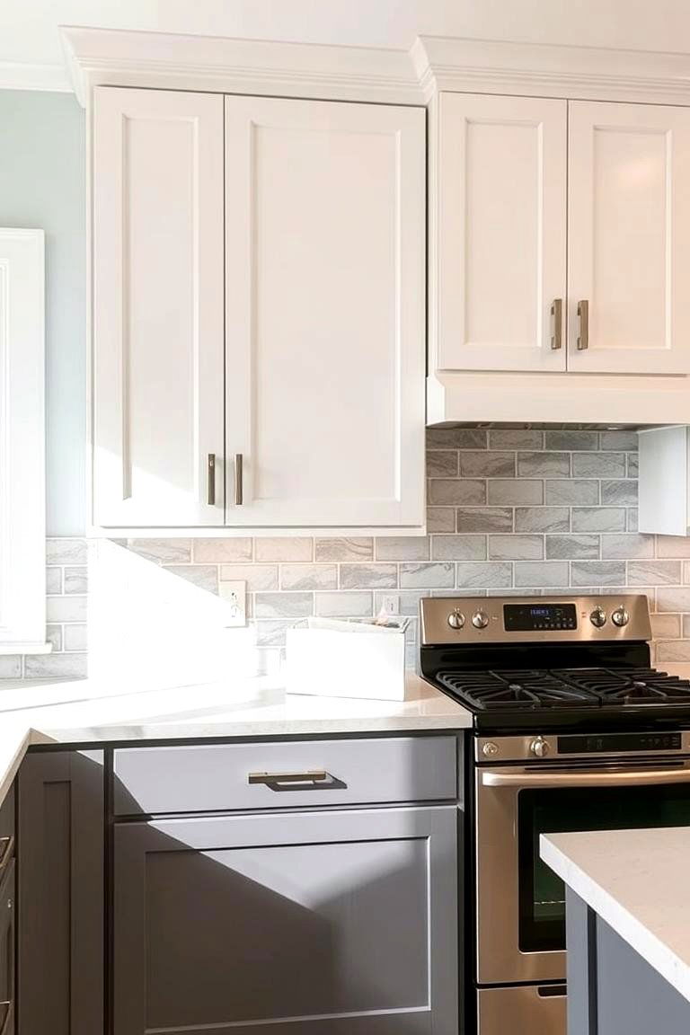 Two Toned Cabinetry Magic - 24 Grey and White Kitchen Designs