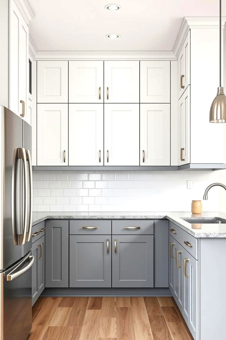 Two Toned Cabinetry - 24 Grey and White Kitchen Ideas