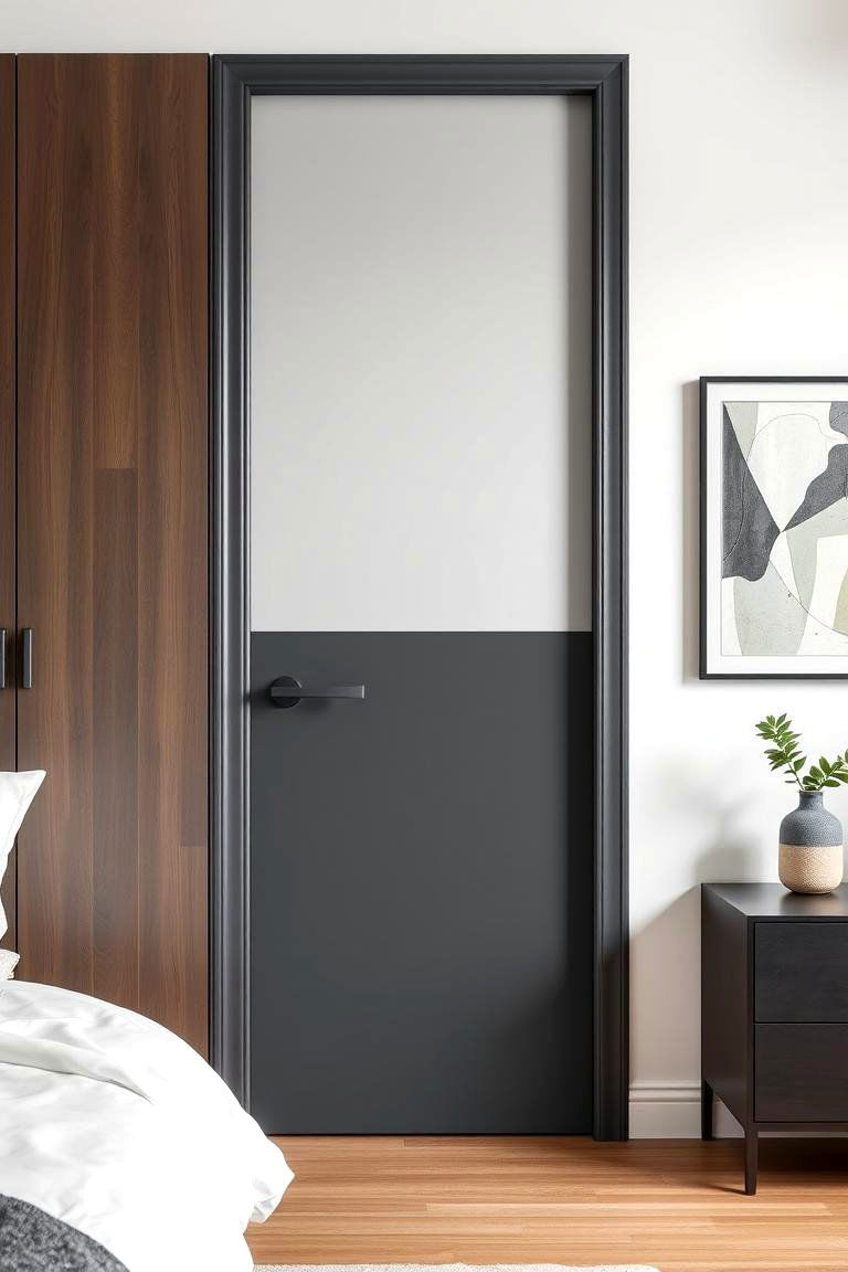 Two Toned Doors - 24 Interior Door Color Ideas