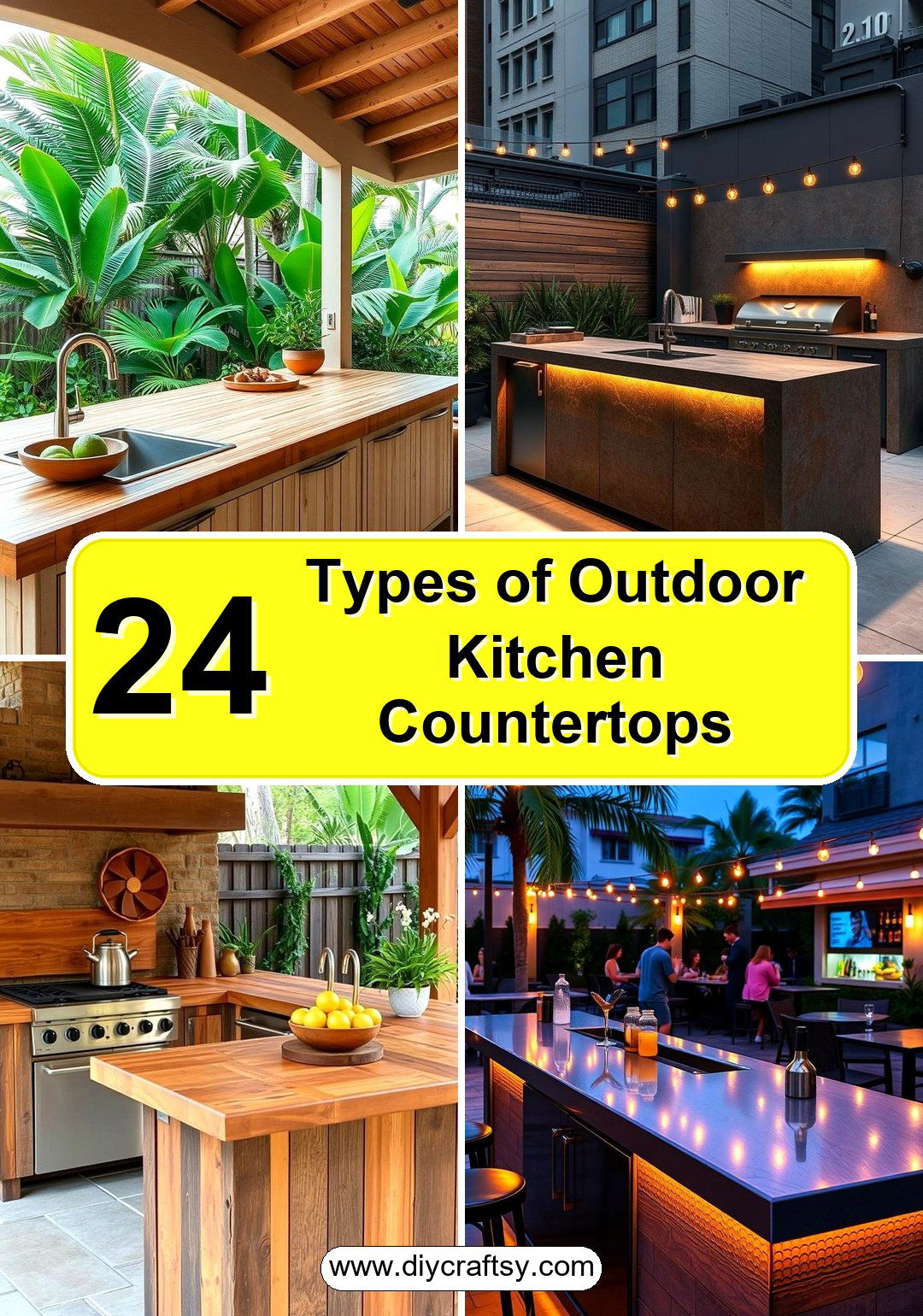 Types of Outdoor Kitchen Countertops