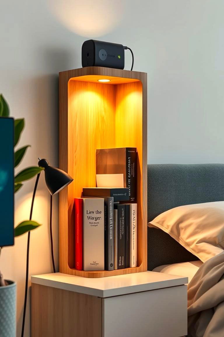 USB Powered LED Bookshelf Lights - 24 Bookshelf Lighting Ideas