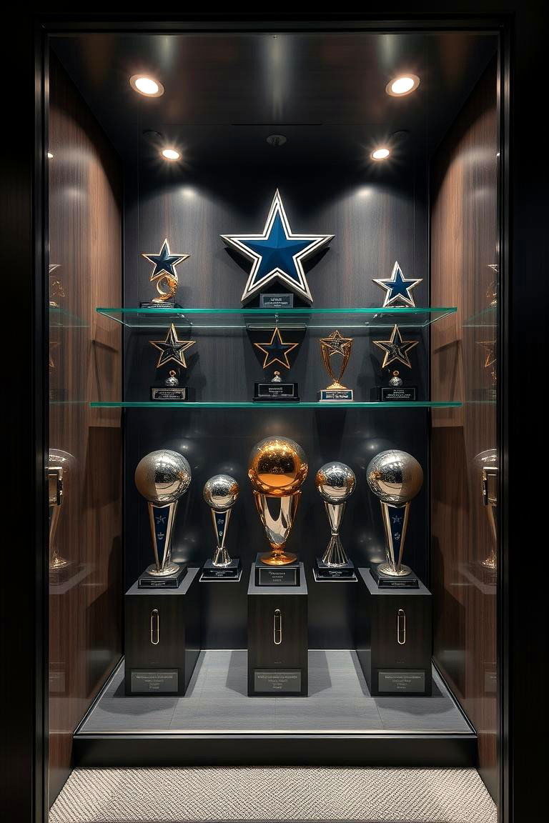 Ultimate Cowboys Trophy Showcase - 24 Dallas Cowboys Man Cave Ideas