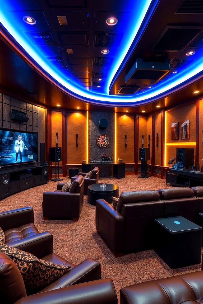 Ultimate Entertainment Oasis - 24 Man Cave Living Room Ideas