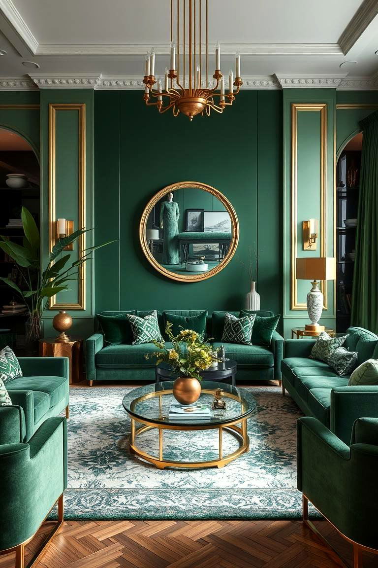 Ultimate Green and Gold Living Room Curated Ambiance - 24 Green and Gold Living Room Ideas